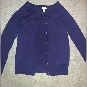 Cat & Jack Girls Navy Blue Button Up Cardigan